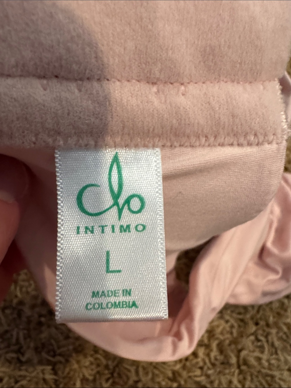 Intimo Light Pink Triangle Bralette - Picture 2 of 4